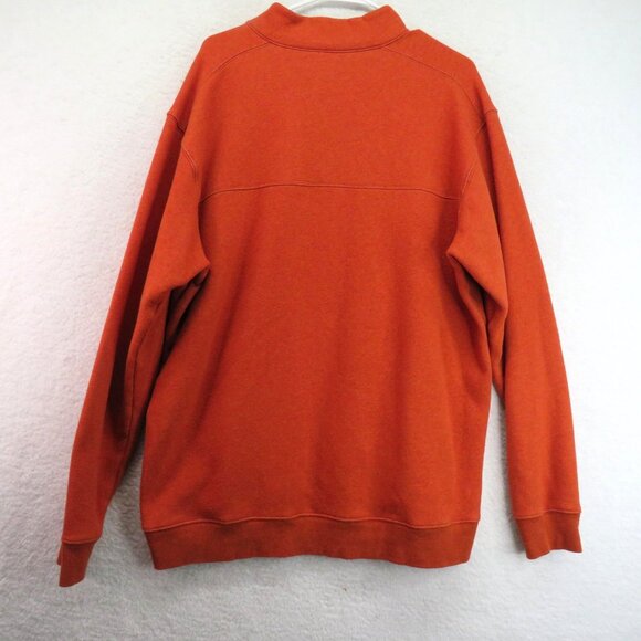 Columbia Pullover Sweater Mens XL Orange Half Zip Outdoor Fleece Warm Casual - Picture 3 of 8